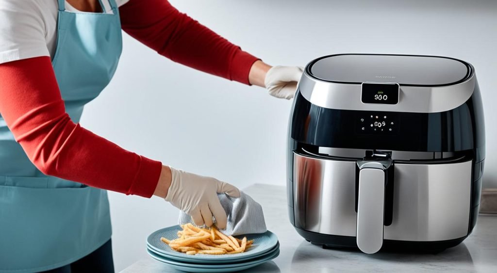 Limpeza de airfryer