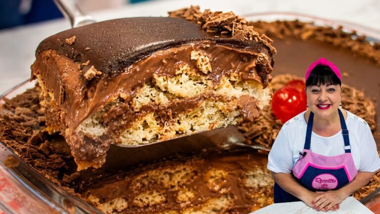 Como Fazer Torta Cremosa Trufada de Chocolate na Travessa