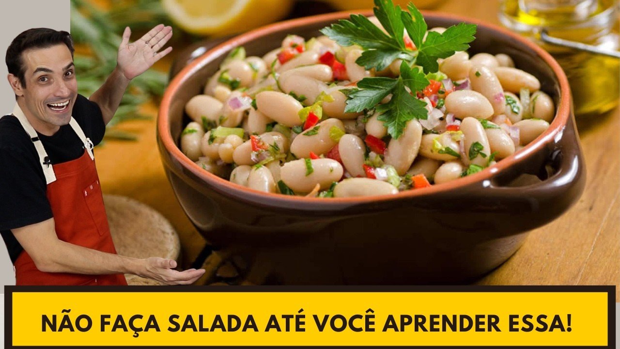 Gastronomia: Salada de Feijão Branco com Atum e Vinagrete de Limão Siciliano 