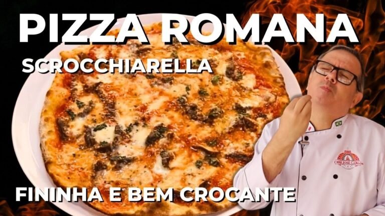 Pizza Romana Scrocchiarella Fininha e Crocante: Receita Italiana Autêntica