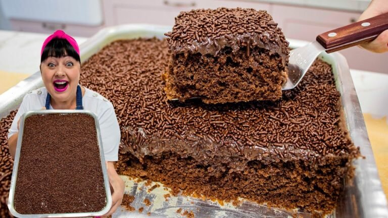Como Fazer Bolo de Chocolate Fácil e Rápido Tamanho Família da Cris