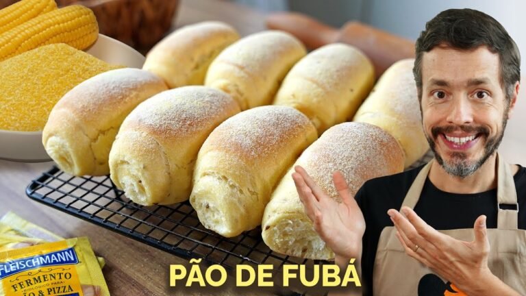 Como Fazer Pãozinho de Fubá Fofinho com Miolo Macio