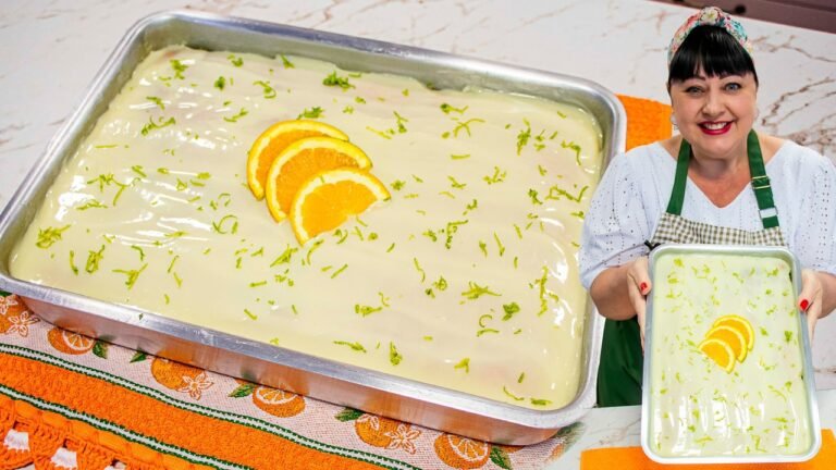 Como Fazer Bolo Amanteigado de Laranja Molhadinho com Cobertura Cremosa