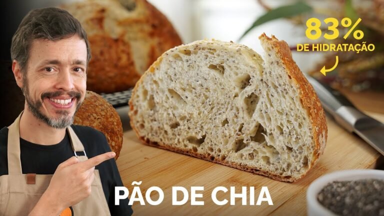 Pão de Chia com Miolo Alveolado: Receita Caseira com Fermento Biológico