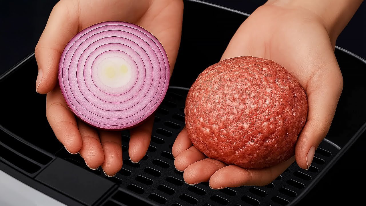 Tortilha de Carne de Porco na Airfryer com Ovos, Queijo e Cebola 