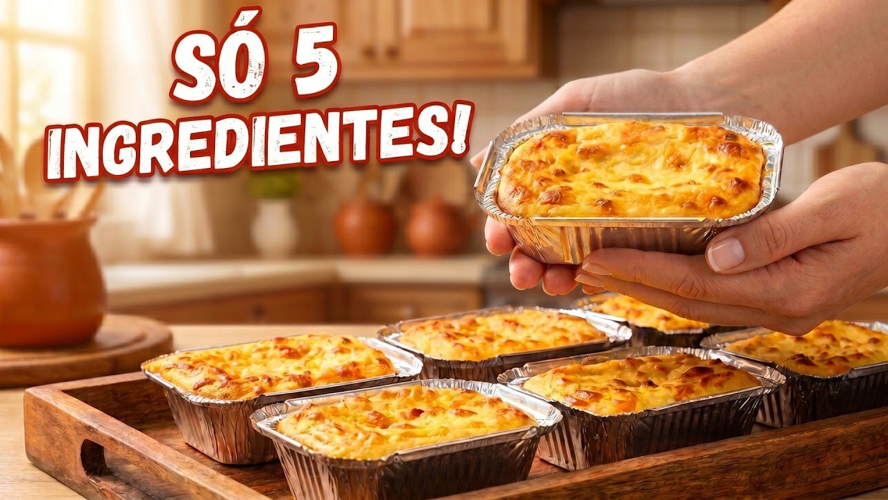 Como Fazer Queijadinha Fácil e Cremosa da Vovó com 5 Ingredientes 