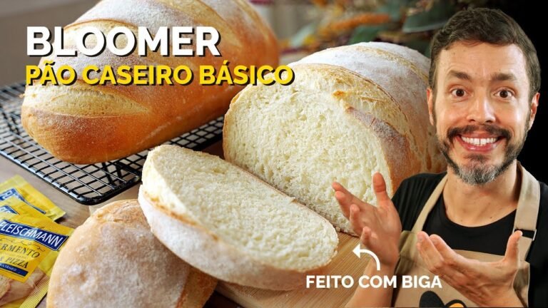 Como Fazer Pão Bloomer Caseiro Inglês com Poolish e Casca Crocante