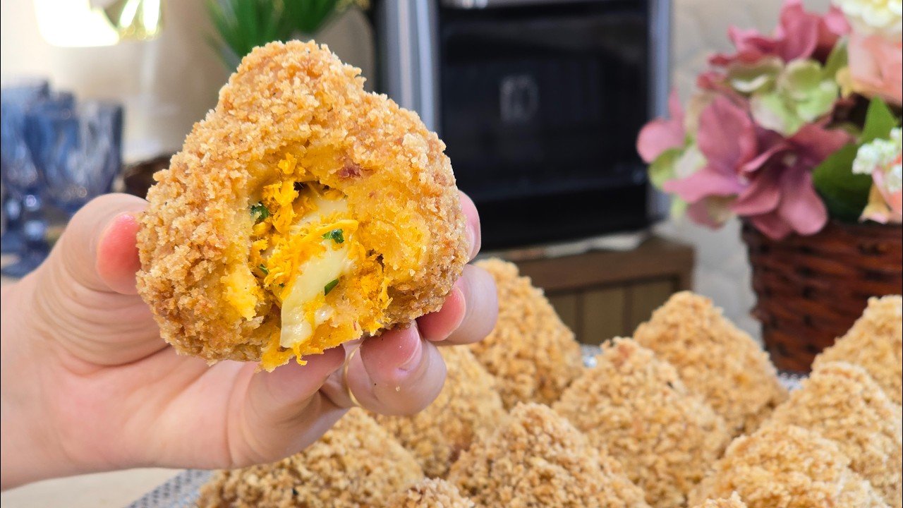 Como Fazer Coxinha na Massa de Bacon Crocante e Recheada 