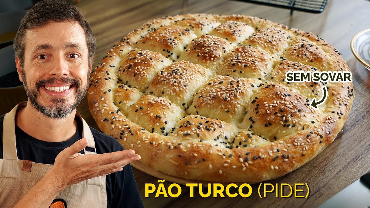 Como Fazer Pão Turco Ramazan Pidesi Macio e Fofinho no Forno Caseiro 