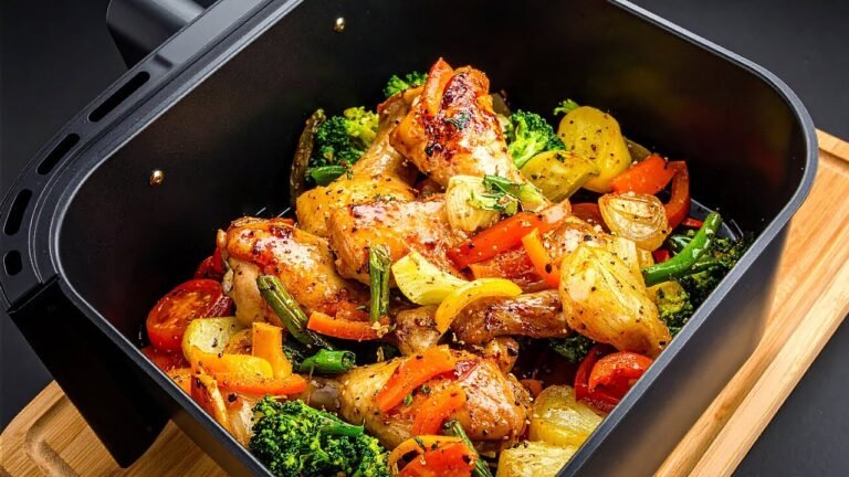 Frango e Legumes no Airfryer ao Estilo Restaurante: Saboroso, Saudável e Fácil