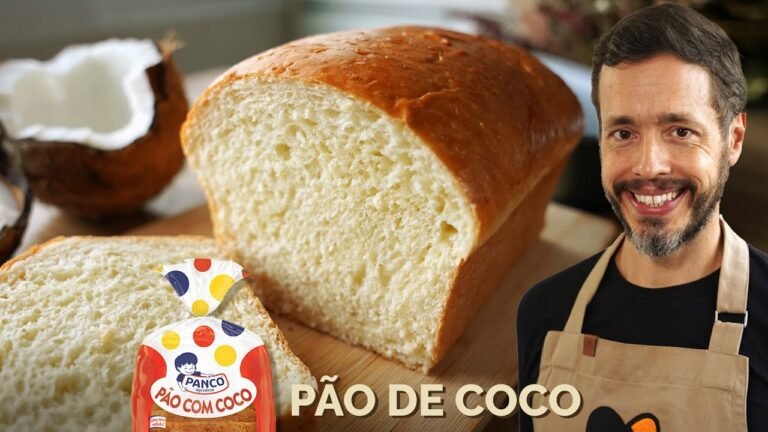 Como Fazer Pão de Coco de Forma Caseiro Macio e Dourado