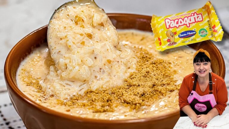 Como Fazer Arroz Doce com Paçoca Super Cremoso e Econômico