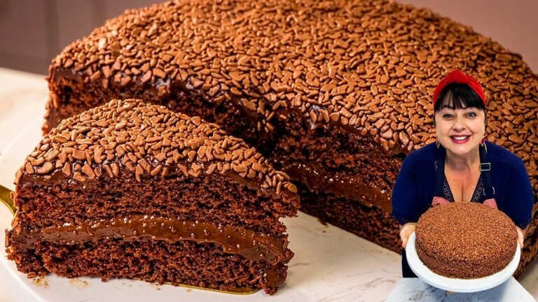 Como Fazer Bolo Brigadeirão Recheado de Aniversário com Brigadeiro Cremoso