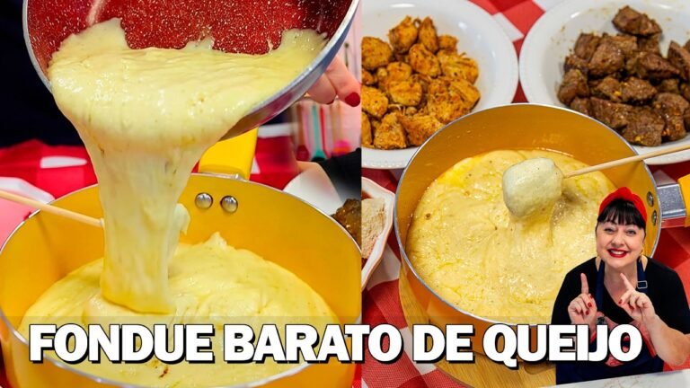 Fondue de Queijo Econômico e Fácil: Receita Cremosa com Frango e Carne