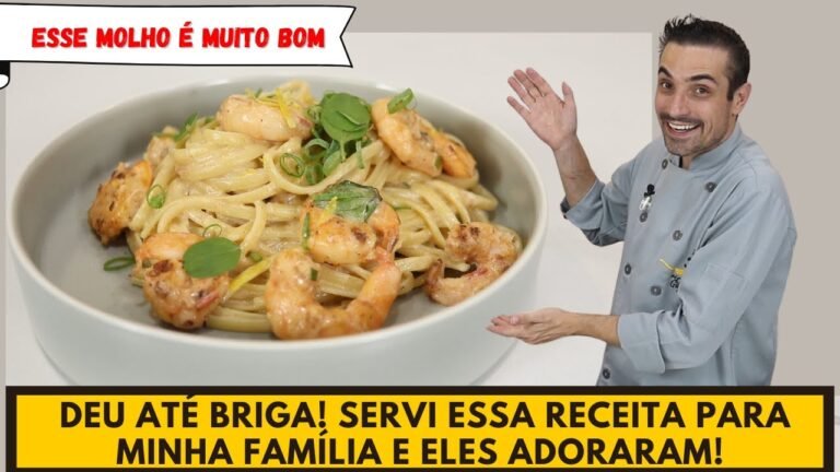 Massa com Camarão ao Molho Cremoso de Limão Siciliano
