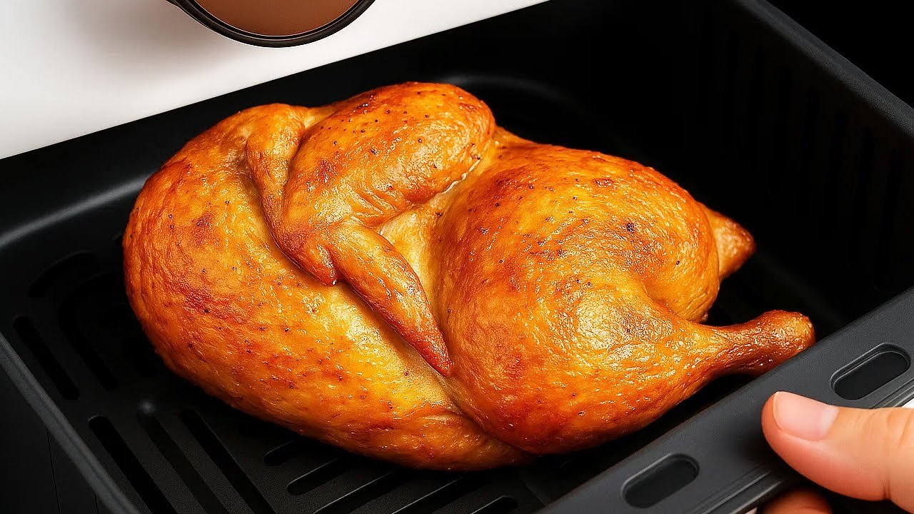 Frango na Airfryer com Legumes e Molho Cremoso: Receita Fácil e Suculenta 