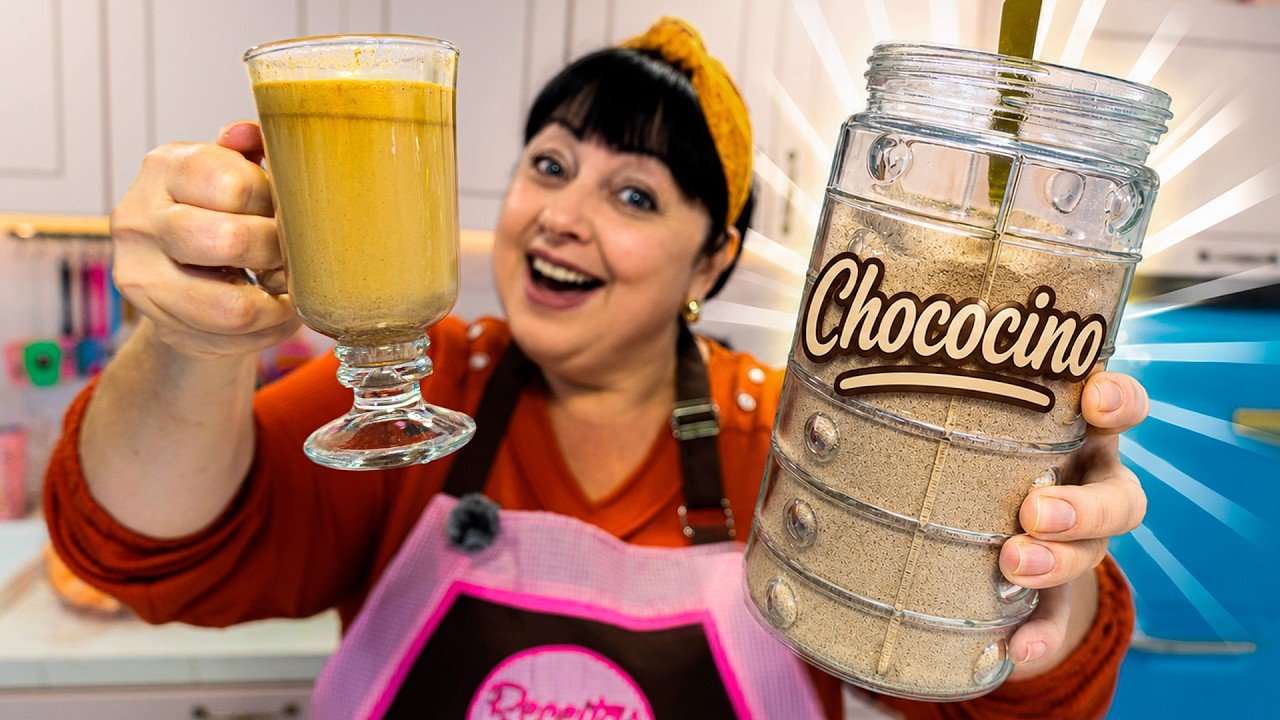Como Fazer Chococino Caseiro Super Cremoso: Cappuccino com Chocolate Fácil 