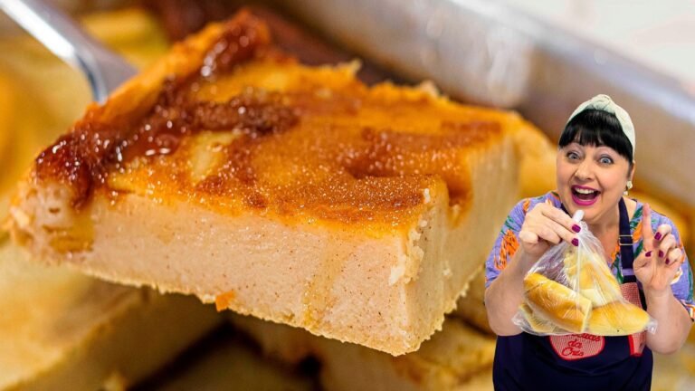 Como Fazer Pudim de Pão Amanhecido da Vovó com Canela e Calda Caramelada