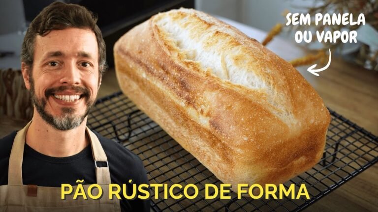 Pão Rústico de Forma Caseiro no Forno Doméstico: Receita Fácil Sem Panela de Ferro
