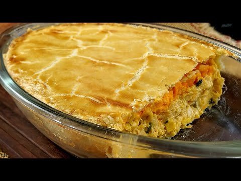 Empadão de Frango Cremoso com Massa de 2 Ingredientes 