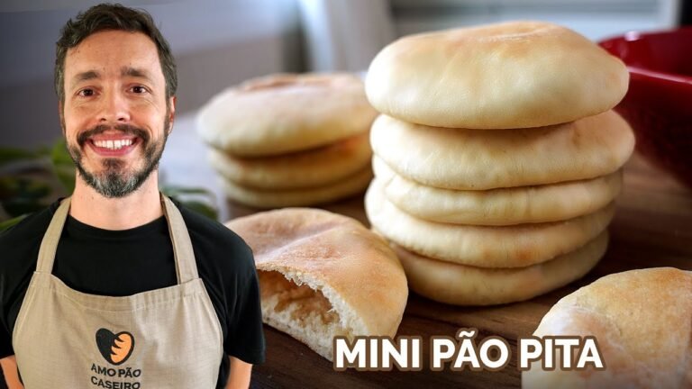 Mini Pão Pita Caseiro no Forno Doméstico: Receita Fácil de Pão Sírio ou Árabe