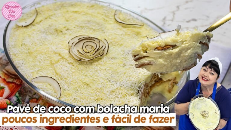Como Fazer Pavê de Coco com Bolacha Maria Cremoso e Econômico