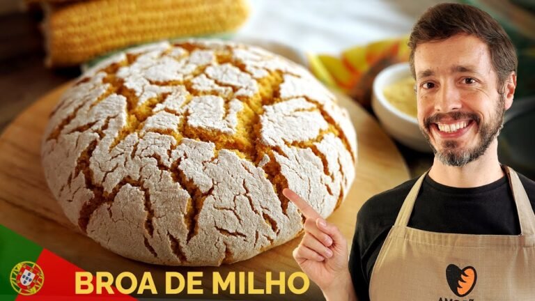 Broa de Milho Portuguesa Autêntica: Receita com Fubá, Crosta Rachada e Sem Sova