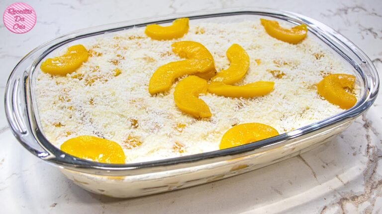 Como Fazer Pavê de Pêssego Cremoso Fácil e Rápido