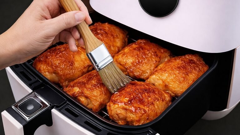 Frango na Air Fryer com Batatas Crocantes e Molho de Maionese Agridoce