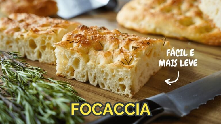 Como Fazer Focaccia Caseira com Miolo Alveolado e Crosta Crocante