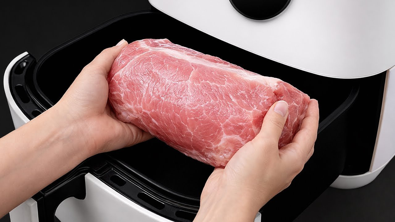 : Como Fazer Lombo de Porco na Air Fryer com Batatas, Cogumelos e Molho Cremoso 