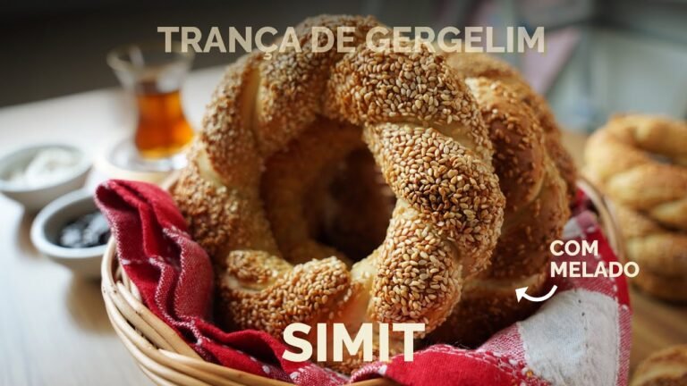 Como Fazer Simit Turco: Rosca Trançada com Crosta de Gergelim