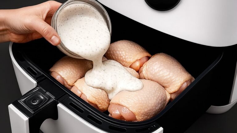 Como Fazer Coxas de Frango na Air Fryer com Molho Cremoso e Batatas Crocantes