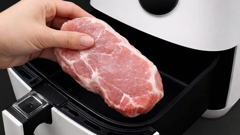 Como Fazer Bisteca de Porco na Air Fryer com Batatas Crocantes e Queijo Derretido
