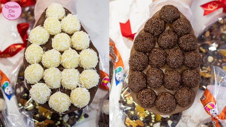 Como Fazer Ovo de Páscoa Tablete Recheado com Beijinho e Brigadeiro Gourmet