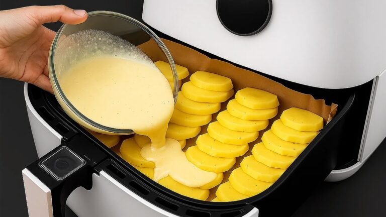 Batatas Crocantes na Air Fryer com Bacon e Gorgonzola