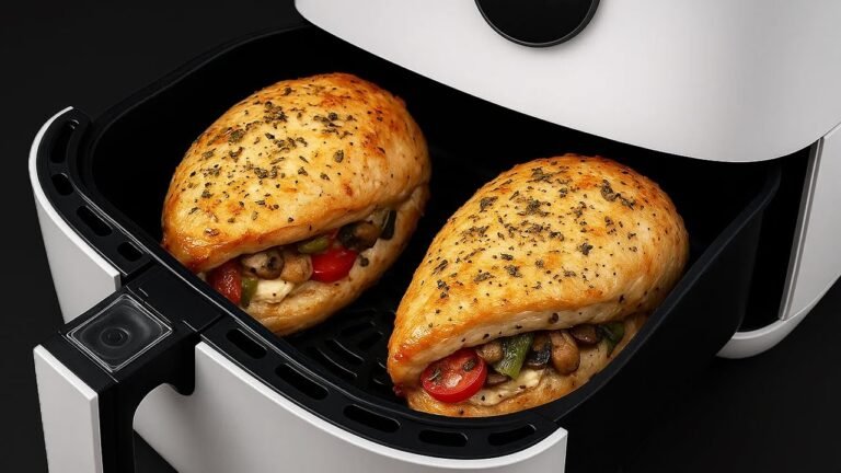 Como Fazer Frango Recheado na Air Fryer com Batatas Douradas