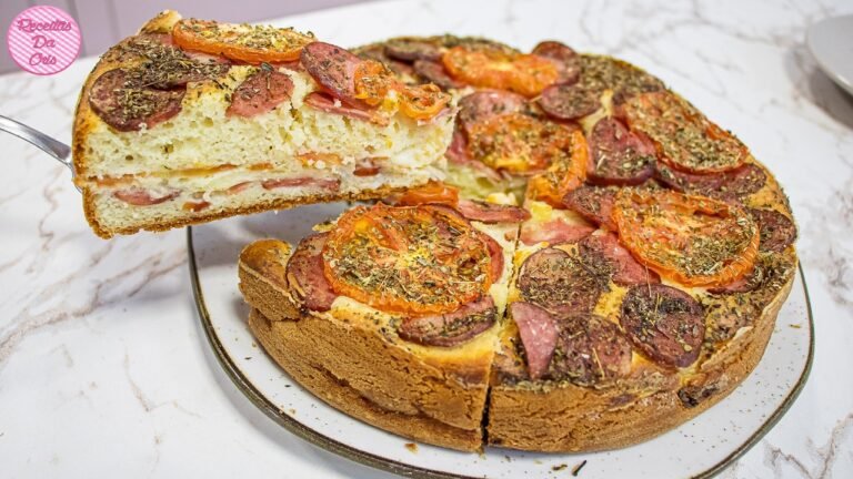 Como Fazer Torta de Calabresa Cremosa e Fofinha com Massa que Derrete na Boca