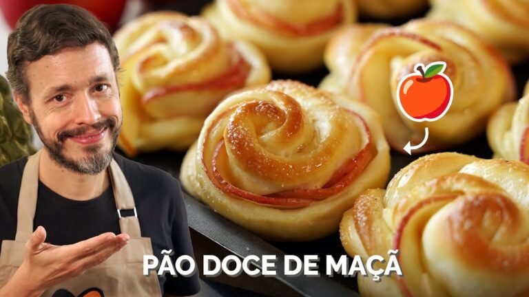 Pão Doce de Maçã em Formato de Rosa: Receita Macia e Delicada
