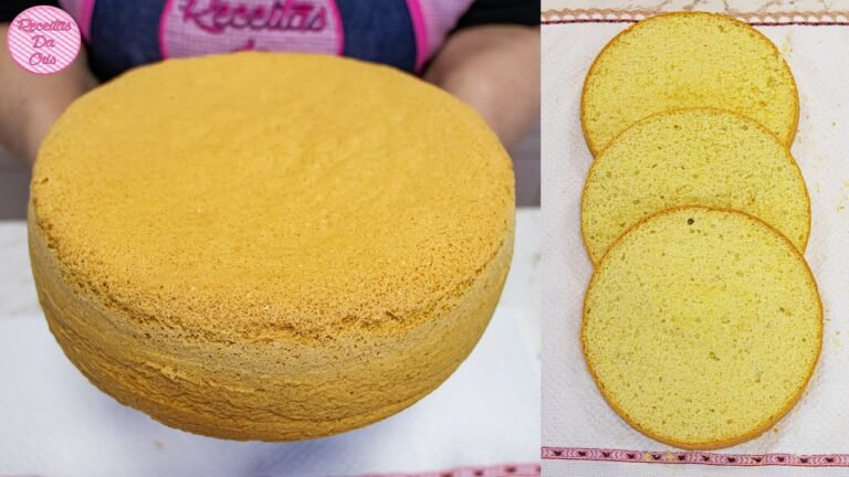 Bolo Pão de Ló Nuvem Super Fofinho que Não Quebra ao Cortar