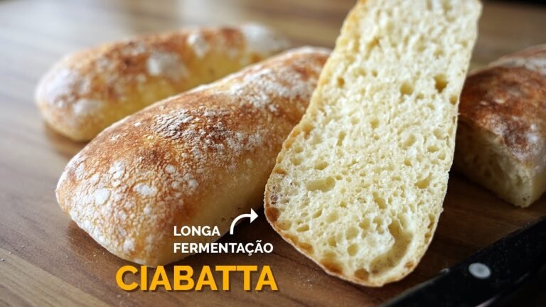 Ciabatta de Longa Fermentação: Receita Fácil, Sem Sova e com Poucos Ingredientes