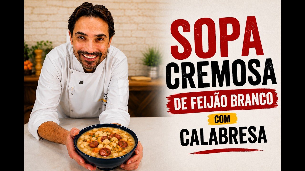 Como Fazer Sopa Cremosa de Feijão Branco com Calabresa Perfeita e Saborosa 