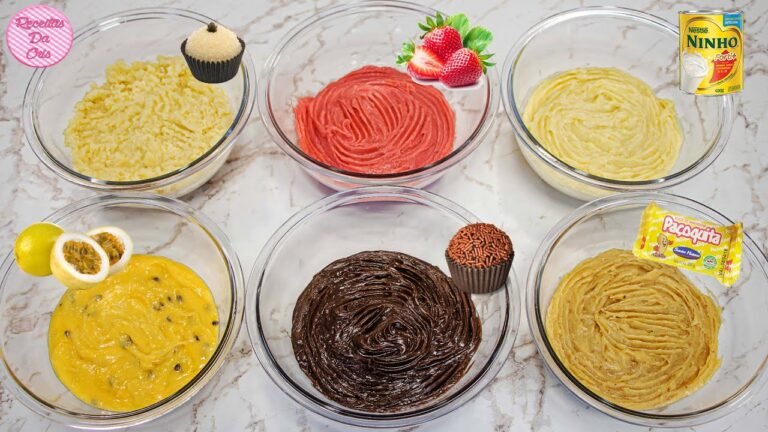 6 Recheios Cremosos para Ovos de Páscoa, Bolos, Bombons e Cones Trufados