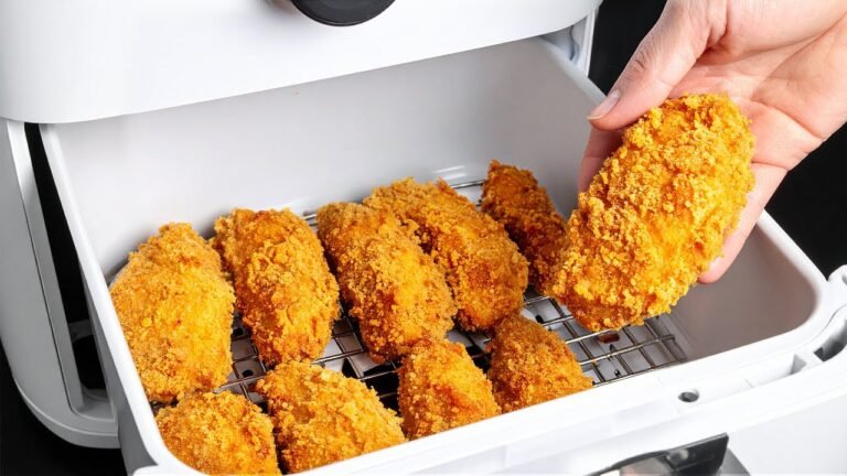Como Fazer Frango Crocante na AirFryer Recheado com Queijo e Legumes