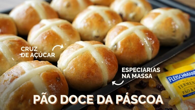 Hot Cross Bun Caseiro: Como Fazer o Pão Doce de Páscoa Inglês Mais Macio