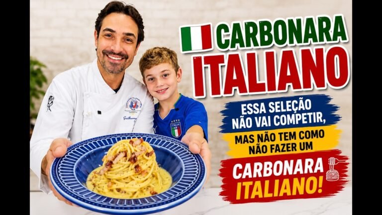 Como Fazer Carbonara Italiano Cremoso com Bacon e Parmesão