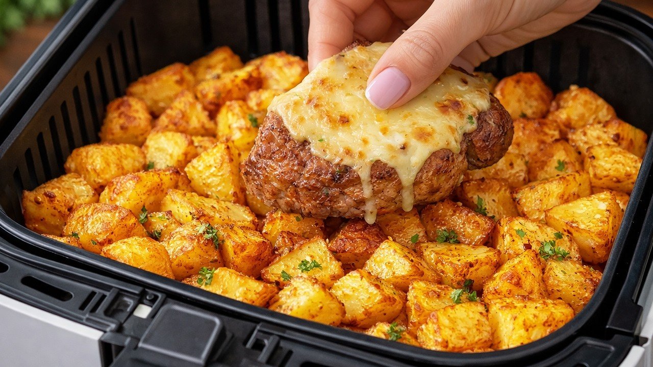 Lombo Suíno com Batatas na Air Fryer Crocantes e Suculentos 