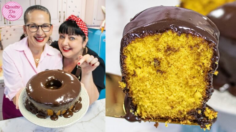 Bolo de Cenoura Super Fofinho com Cobertura de Chocolate Fácil e Rápido