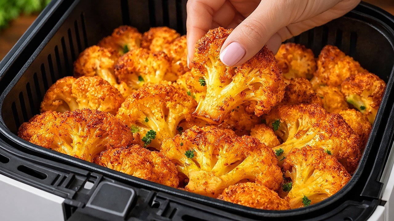 Couve-Flor Crocante na Air Fryer: Receita Fácil Sem Óleo que Lembra Frango Crocante 