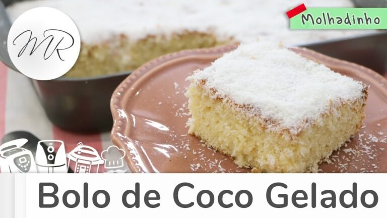 Como Fazer Bolo de Coco Gelado Molhadinho de Antigamente Perfeito